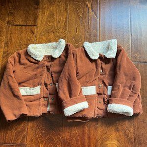 One left! - Fin&Vince Corduroy Sherpa Jacket in Hazelnut Color